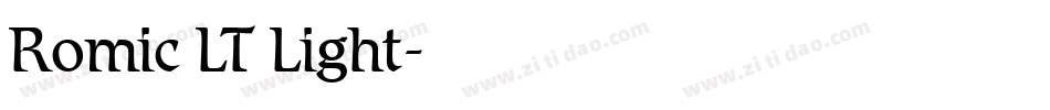Romic LT Light字体转换